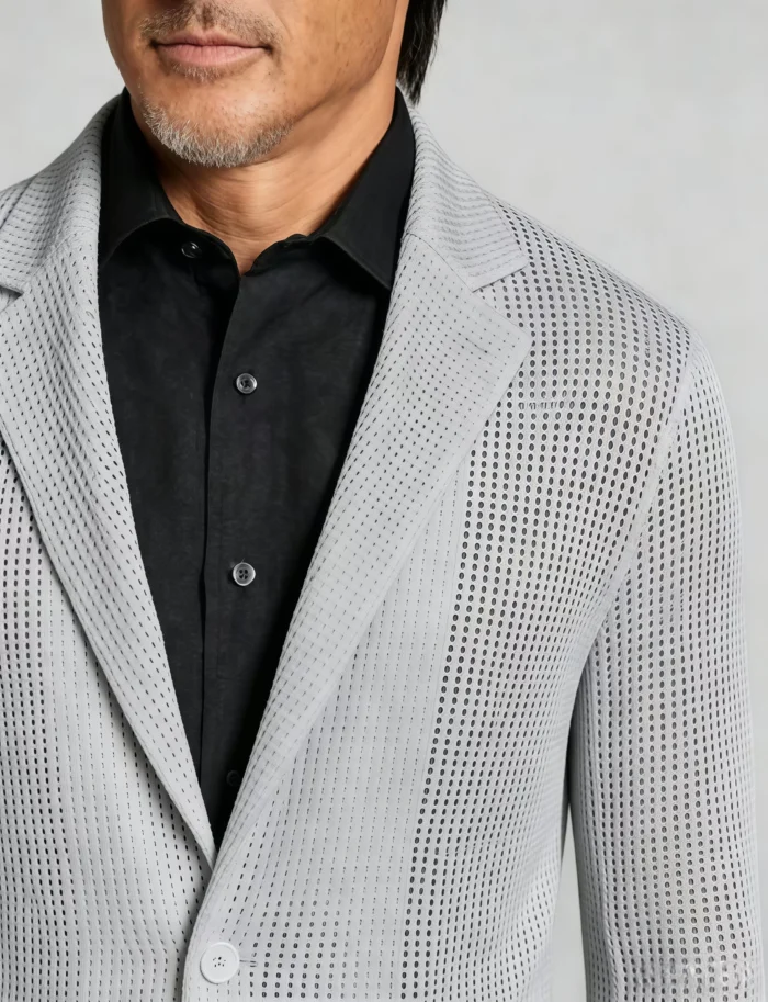 Men's Lightweight Unstructured Blazer Business Casual Daily Sport Coat Jacket - Image 8