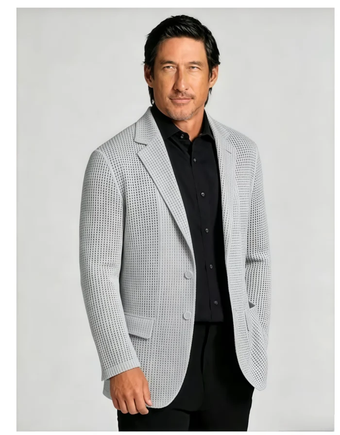 Men's Lightweight Unstructured Blazer Business Casual Daily Sport Coat Jacket - Image 9