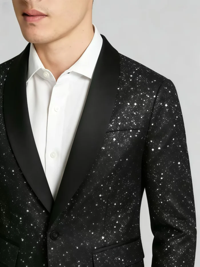 Men's Relaxed Fit Shawl Lapel Blazer Wrinkle Resistant Multi-Occasion Dress Suit Jacket - Image 4