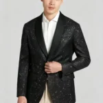 Men's Relaxed Fit Shawl Lapel Blazer Wrinkle Resistant Multi-Occasion Dress Suit Jacket