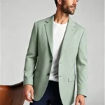 Men's Notch Lapel Two-Button Business Casual Blazer Everyday Sport Coat Jacket
