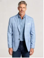 Men's Notch Lapel Two-Button Smart Casual Blazer Daily Business Sport Coat Jacket