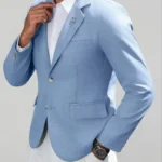 Men's Notch Lapel Two-Button Smart Casual Blazer Business Daily Sport Coat Jacket